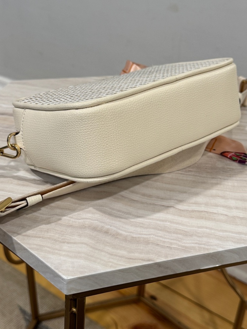 kate spade Bag Oh Snap Straw Camera Logo Woven Cream Crossbody - Picture 10 of 17